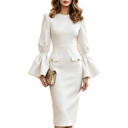 ✨New Arrivals & Special Offers-Women's Elegant Crew Neck Pencil Dress