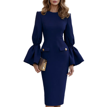 ✨New Arrivals & Special Offers-Women's Elegant Crew Neck Pencil Dress