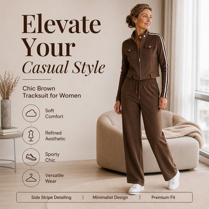 Women's Casual Sporty Contrast Stripe Set