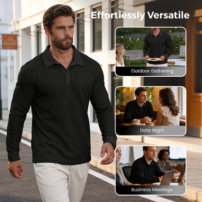 ⌛Limited-Time Offer-Men's Breathable Waffle Texture Collared Top
