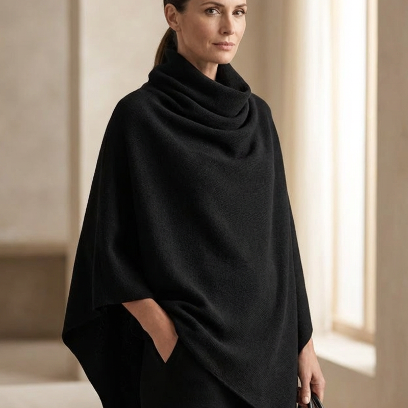 ⌛Limited-Time Offer-Women's Cowl Neck Cape & Wide-Leg Pants Set