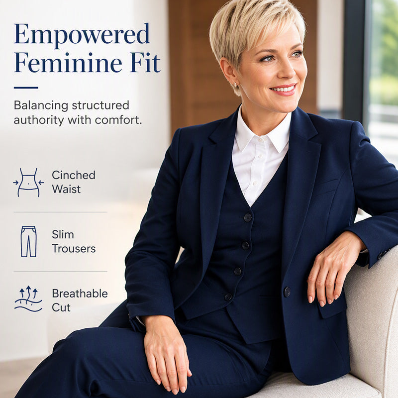 ✨ Premium Professional Style | Women's Blazer, Vest & Pants 3-Piece Suit Set