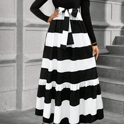 🌸 Flattering Elegance | Women's Floral Tie-Waist A-Line Maxi Dress