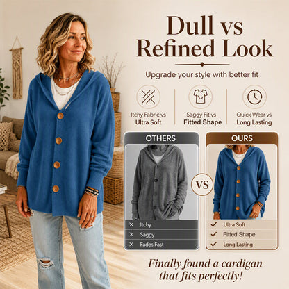 Women's Casual Hooded Sweater Cardigan