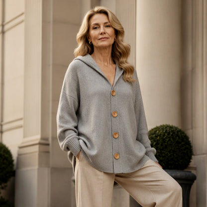 Women's Casual Hooded Sweater Cardigan