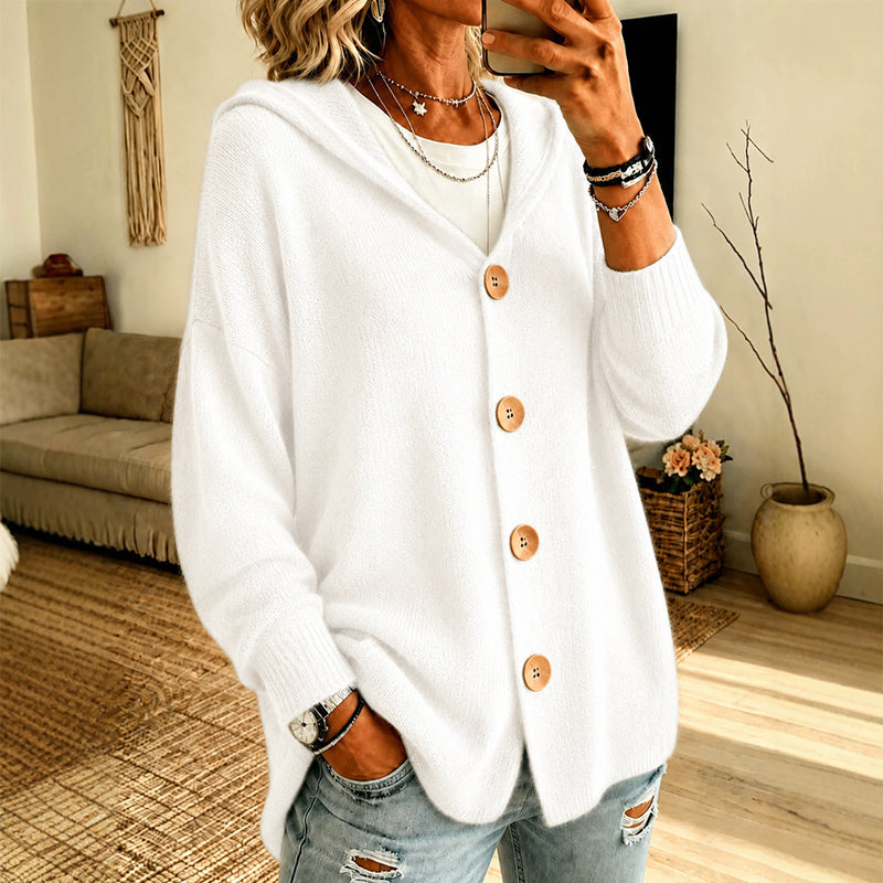 Women's Casual Hooded Sweater Cardigan