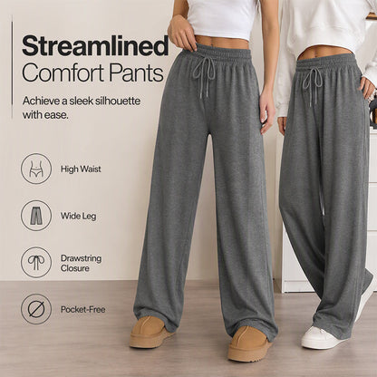 Women's High Waisted Wide-Leg Drawstring Pants