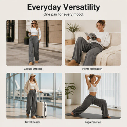 Women's High Waisted Wide-Leg Drawstring Pants