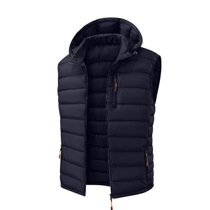 ❄️ Cold-Weather Comfort | Men's Padded Vest with Detachable Hood ⚡ Free Shipping