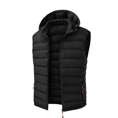 ❄️ Cold-Weather Comfort | Men's Padded Vest with Detachable Hood ⚡ Free Shipping