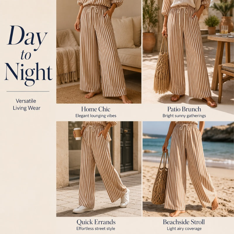 ✨ Effortless Everyday Style | Women's Striped Relaxed-Fit 2-Piece Set