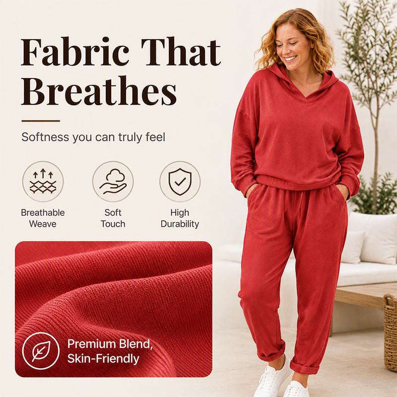 Women's Hooded Sweatshirt & Lounge Pants Set