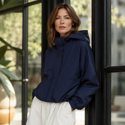 Women's Lightweight Short Windbreaker Jacket 