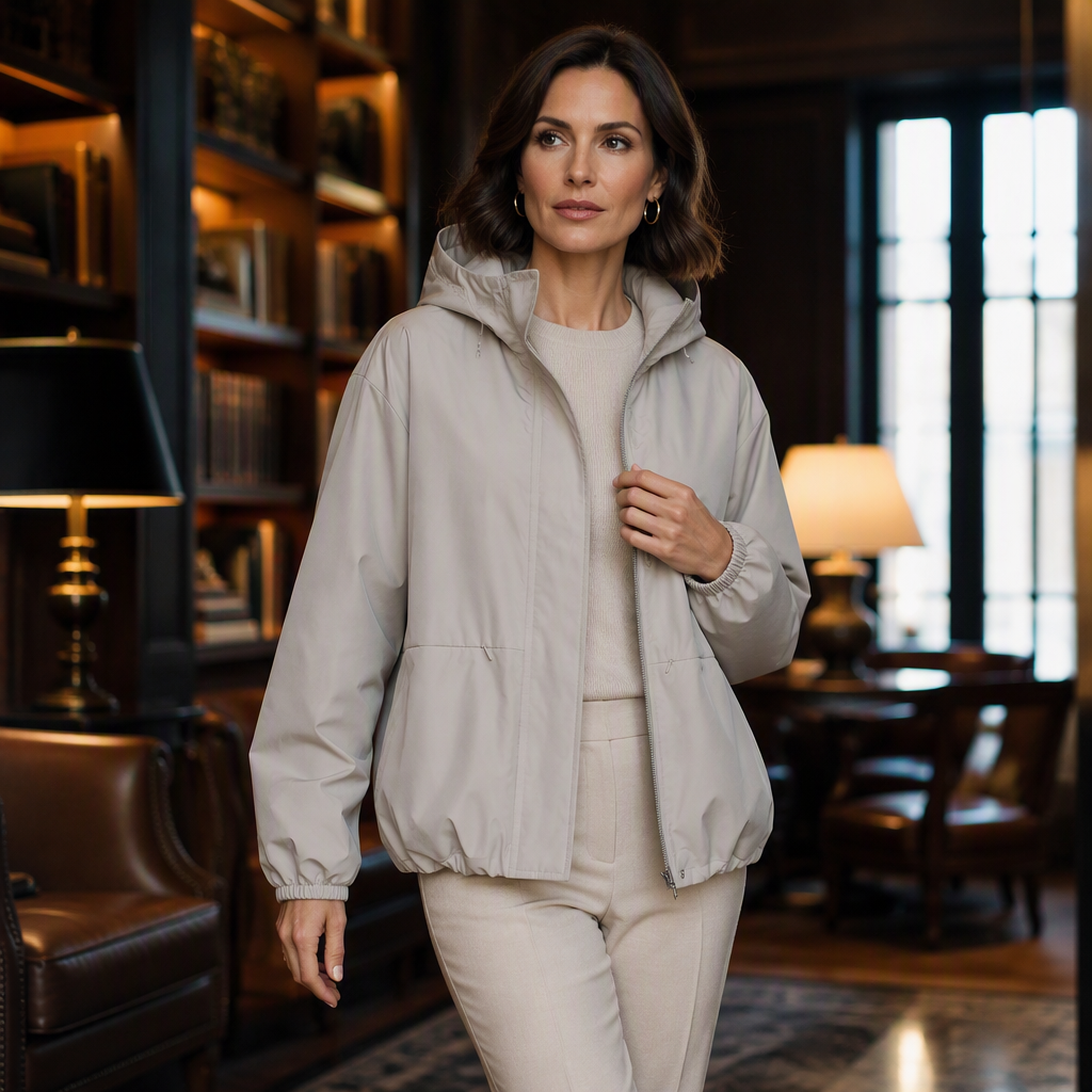 Women's Lightweight Short Windbreaker Jacket 