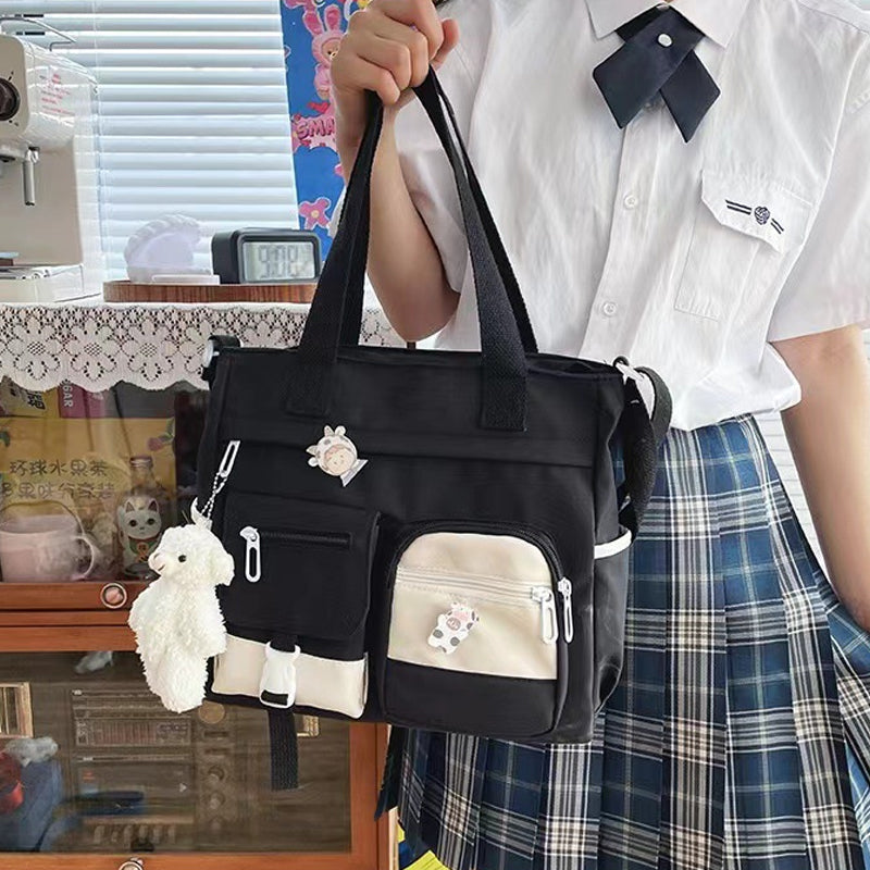 Cute Messenger Bag for Teen Girls with 2 Badges