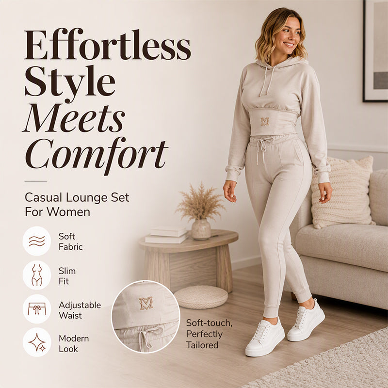 🍁New Fall Collection-Women's Cinched Waist Hoodie & Pants Set