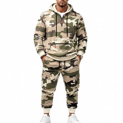 ❄️ Cold-Weather Comfort | Men's Camouflage Warm Hoodie & Pants Set ⚡ Free Shipping