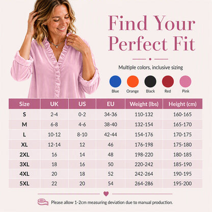 Women's Solid Color Ruffle Neck Blouse