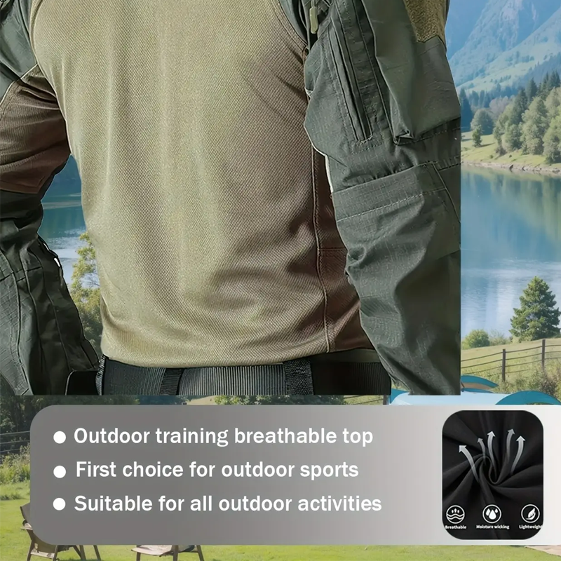 🦾 Built Tough, Moves Easy | Men's Multi-Pocket Quarter-Zip Tactical Top