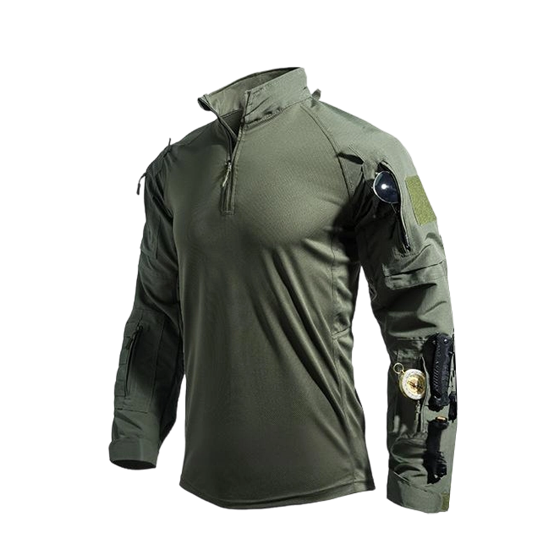 🦾 Built Tough, Moves Easy | Men's Multi-Pocket Quarter-Zip Tactical Top