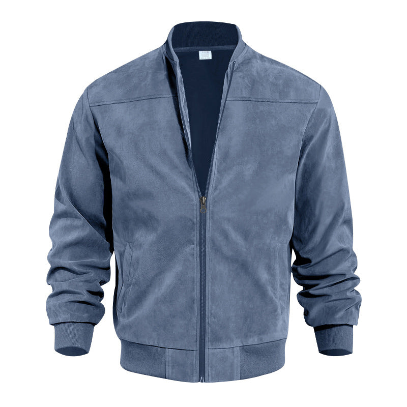 Men's Classic Bomber Jacket with Zip Front