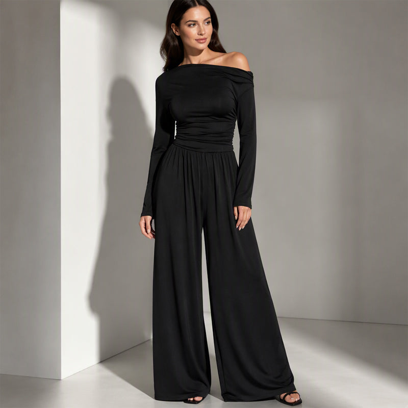 👗✨Women's Off-Shoulder Wide-Leg Jumpsuit