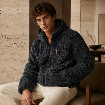🧥 Corduroy Comfort, Cozy Coverage | Men's Hooded Fleece Zip Jacket ⚡