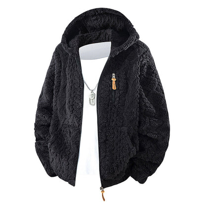 🧥 Corduroy Comfort, Cozy Coverage | Men's Hooded Fleece Zip Jacket ⚡