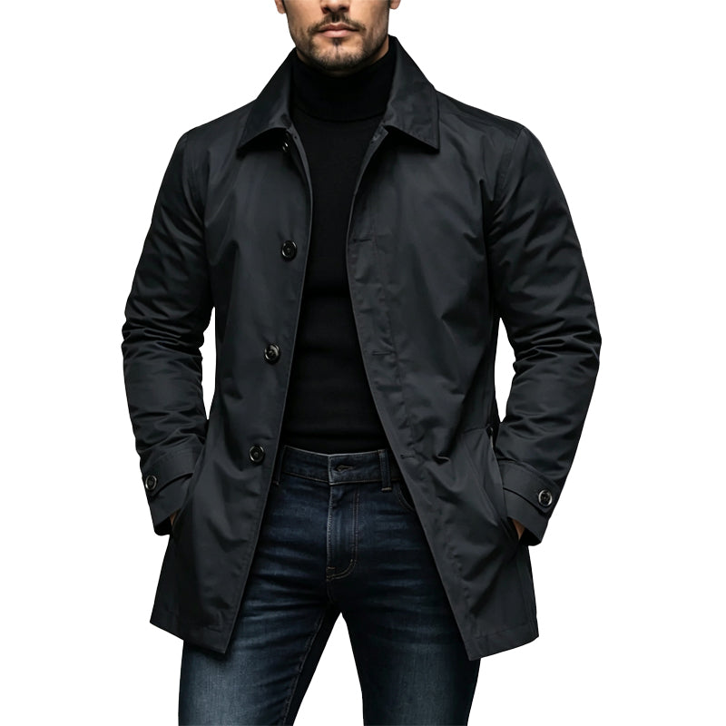 Men's Waterproof Mid-Length Trench Coat