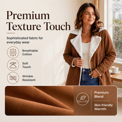 Women's Warm-Lined Lapel Collar Jacket