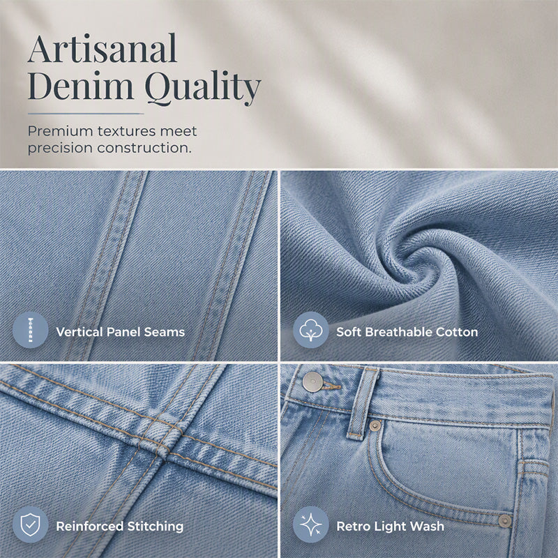 💙 Women's Casual High-Waisted Wide-Leg Jeans