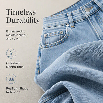 💙 Women's Casual High-Waisted Wide-Leg Jeans