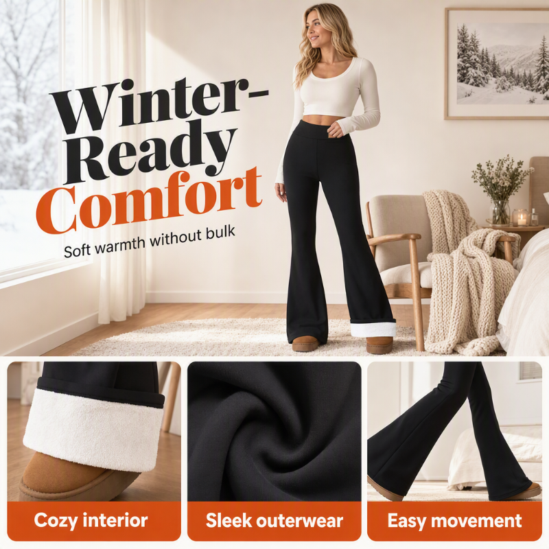 Women's Plush-Lined Flare Leggings
