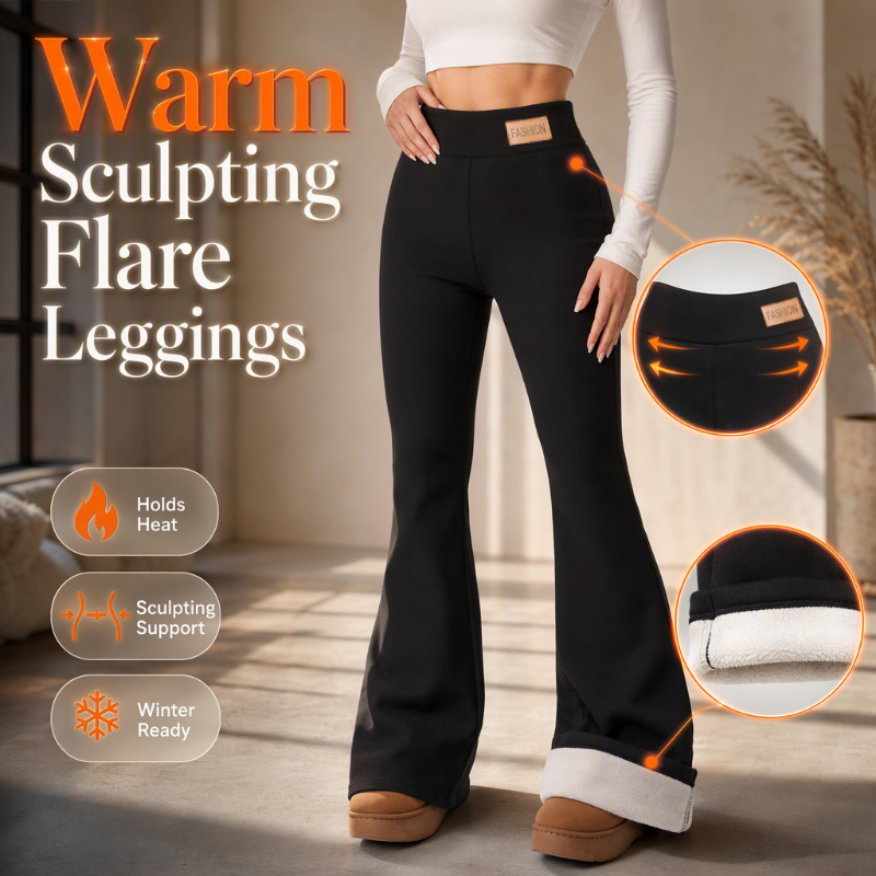 Women's Plush-Lined Flare Leggings