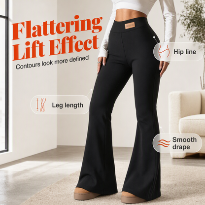 Women's Plush-Lined Flare Leggings