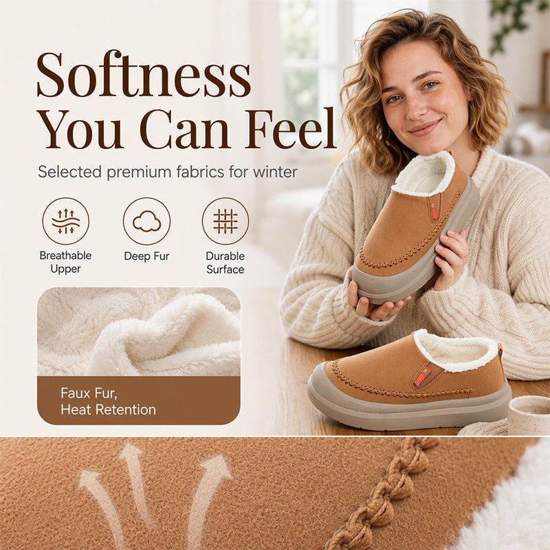 Women's Warm-Lined Slip-On Shoes
