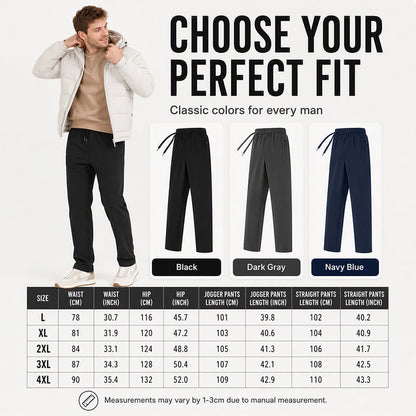 Men's Thickened Warm-Lined Tapered Pants