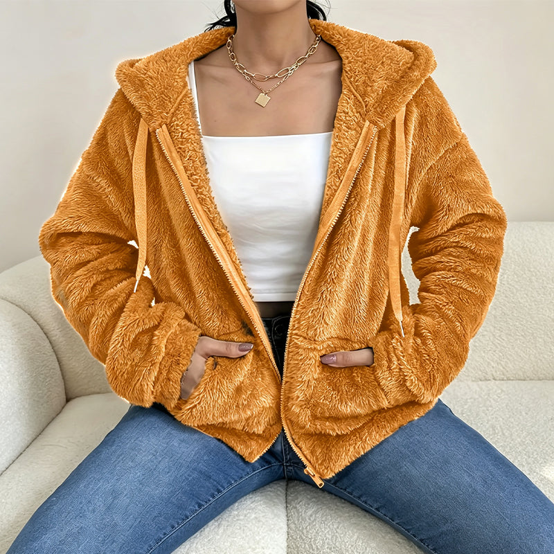 ⌛Limited-Time Offer 🧸Women's Cozy Fuzzy Hooded Jacket