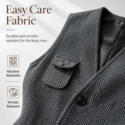 Men's Casual Vintage V-Neck Waistcoat