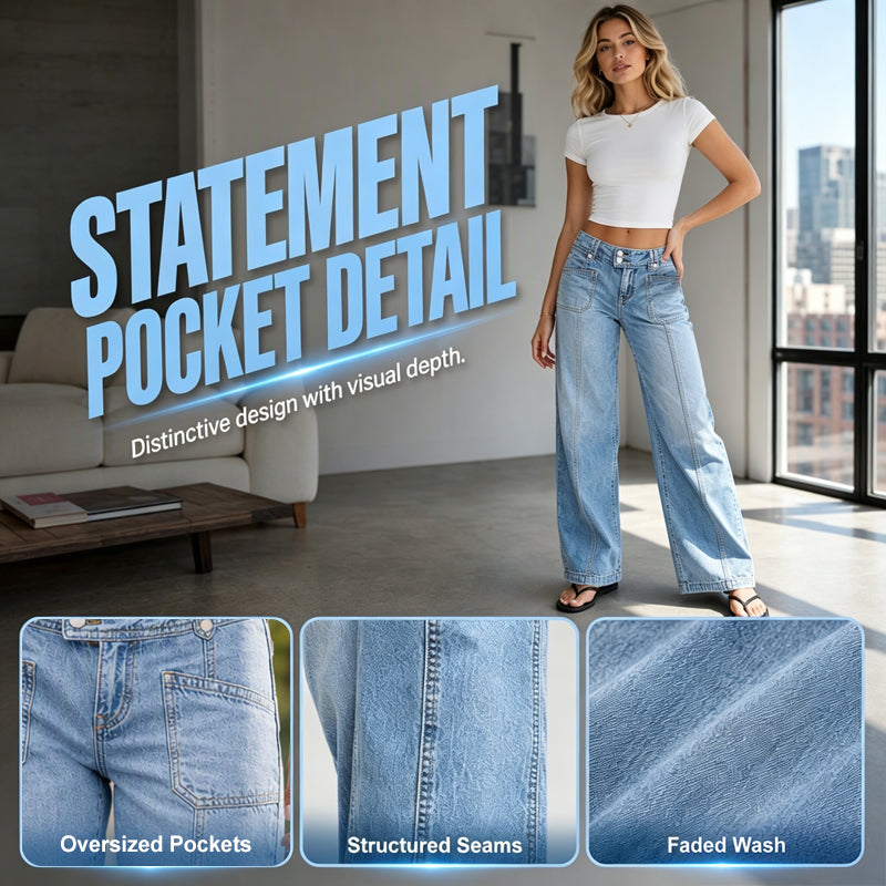 ⌛Limited-Time Offer-Flattering Wide-Leg Jeans