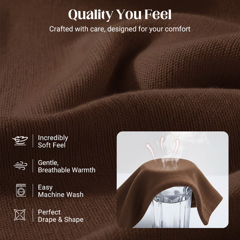 🔥 59% OFF! NEW! Women's 2-piece set – Asymmetrical sweater + wide-leg pants, relaxed fit and soft fabric, ultra comfortable 👚✨