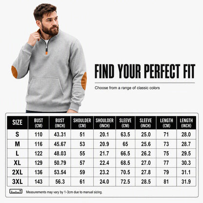 Men's Stand Collar Half-Zip Sweatshirt