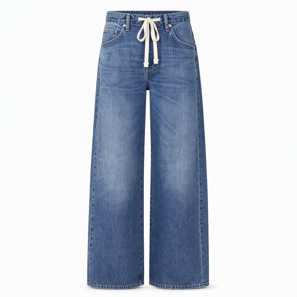 Women's Casual Loose Fit Wide Leg Denim Jeans