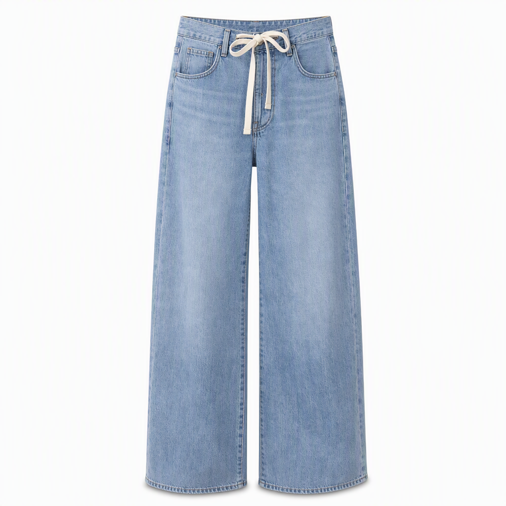 Women's Casual Loose Fit Wide Leg Denim Jeans