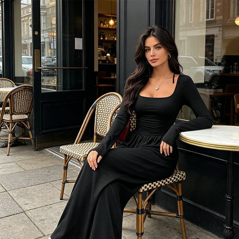 🚨 24-Hour Deal! Don’t Miss Out 💨Women's Casual Square Neck Wide-Leg Jumpsuit