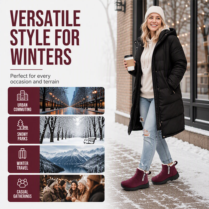 Women's Waterproof Non-Slip Snow Boots