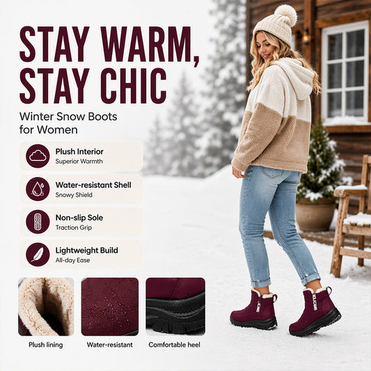 Women's Waterproof Non-Slip Snow Boots