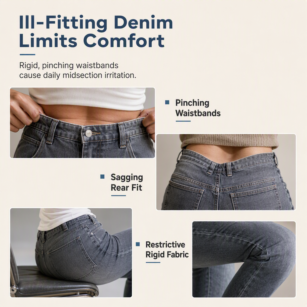👖 Waist-Defining Fit, Longer-Looking Legs | Women's High-Rise Seamed Wide-Leg Jeans