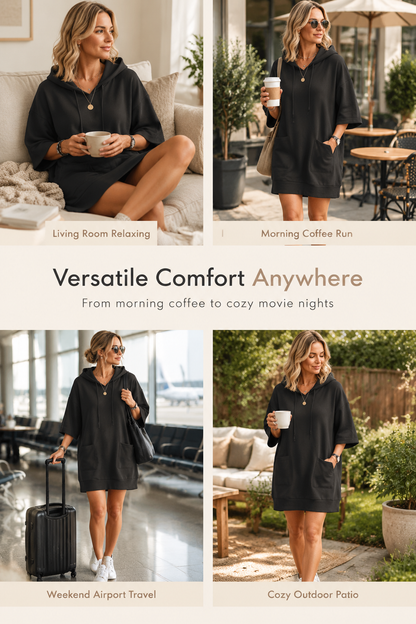 Women's Casual Solid Color Hooded Sweatshirt