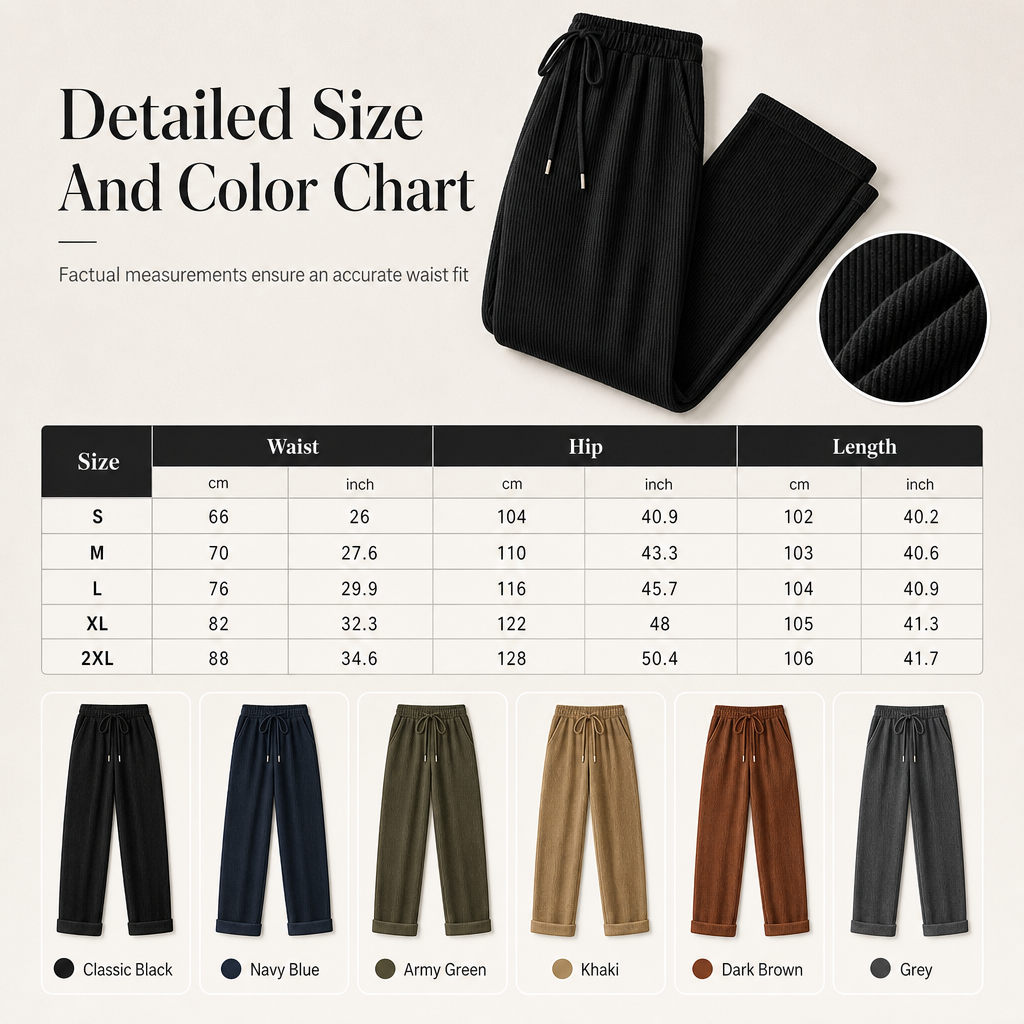 👖 Flattering Drape, All-Day Ease | Women's Ribbed Drawstring Wide-Leg Pants